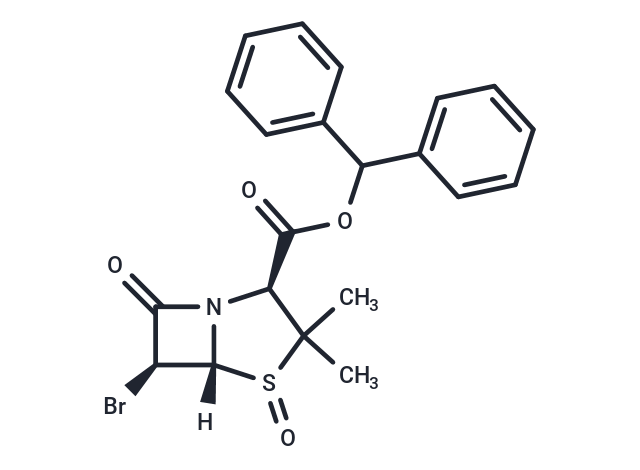 化合物 (2S,5R,6S)-Benzhydryl 6-bromo-3,3-dimethyl-7-oxo-4-thia-1-azabicyclo[3.2.0]heptane-2-carboxylate 4-oxide|T66344|TargetMol