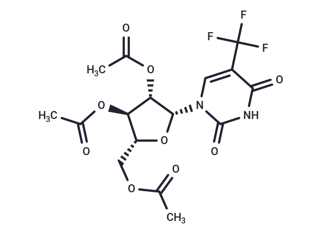 化合物 2’,3’,5’-Tri-O-acetyl-5-(trifluoromethyl)uridine|TNU0687|TargetMol