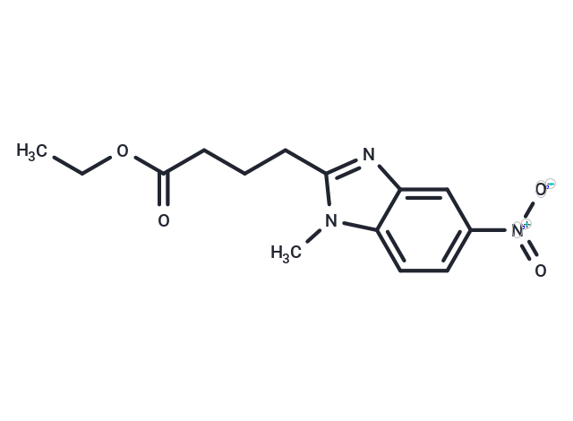 化合物 Ethyl 4-(1-methyl-5-nitro-1H-benzo[d]imidazol-2-yl)butanoate|T65981|TargetMol