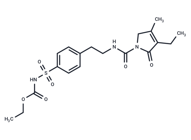 化合物 Ethyl (4-(2-(3-ethyl-4-methyl-2-oxo-2,5-dihydro-1H-pyrrole-1-carboxamido)ethyl)phenyl)sulfonylcarbamate|T65924|TargetMol