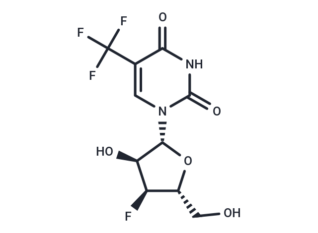 化合物 3’-Deoxy-3’-fluoro-5-trifluoromethyluridine|TNU0141|TargetMol