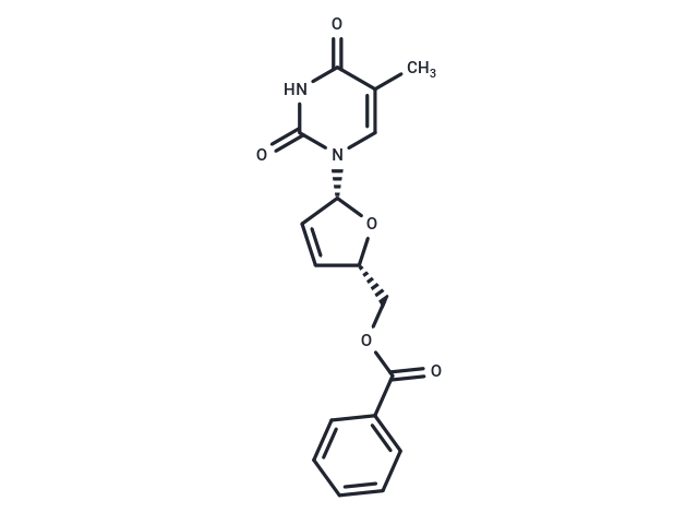 化合物 ((2S,5R)-5-(5-Methyl-2,4-dioxo-3,4-dihydropyrimidin-1(2H)-yl)-2,5-dihydrofuran-2-yl)methyl benzoate|T66361|TargetMol