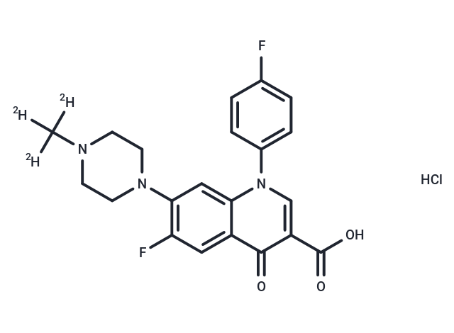 6-氟-1-(4-氟苯基)-7-(4-甲基-d3-哌嗪-1-基)-4-氧代喹啉-3-甲酸 盐酸盐|TMIJ-0293|TargetMol