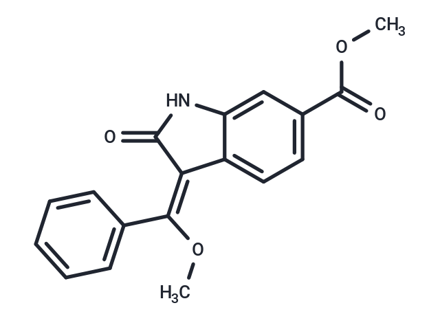 化合物 (E)-Methyl 3-(methoxy(phenyl)methylene)-2-oxoindoline-6-carboxylate|T67204|TargetMol