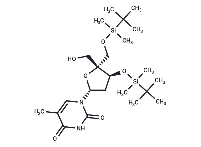 化合物 3’,5’-Bis(O-t-butyldimethylsilyl)-4’-C-hydroxymethyl thymidine|TNU1323|TargetMol