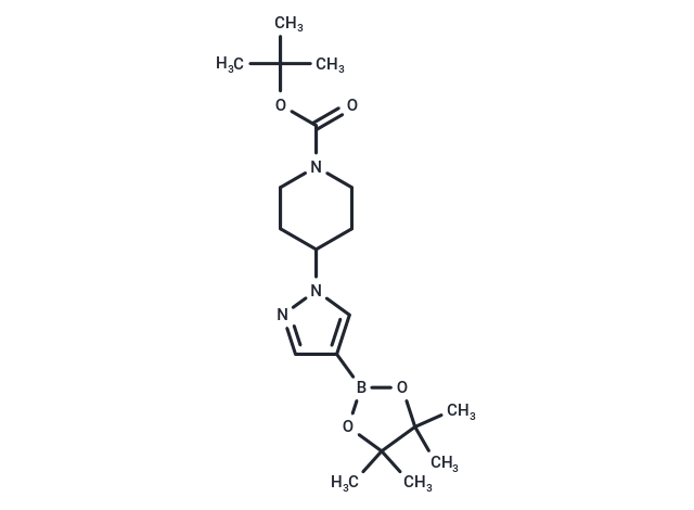 化合物 tert-Butyl 4-(4-(4,4,5,5-tetramethyl-1,3,2-dioxaborolan-2-yl)-1H-pyrazol-1-yl)piperidine-1-carboxylate|T65983|TargetMol