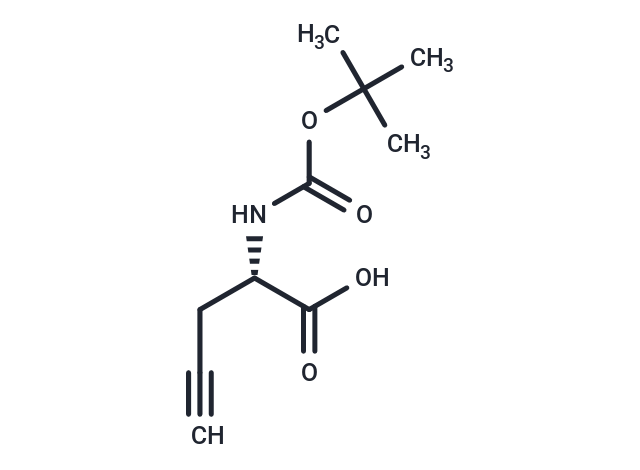 化合物 (S)-2-((tert-Butoxycarbonyl)amino)pent-4-ynoic acid|T66102|TargetMol