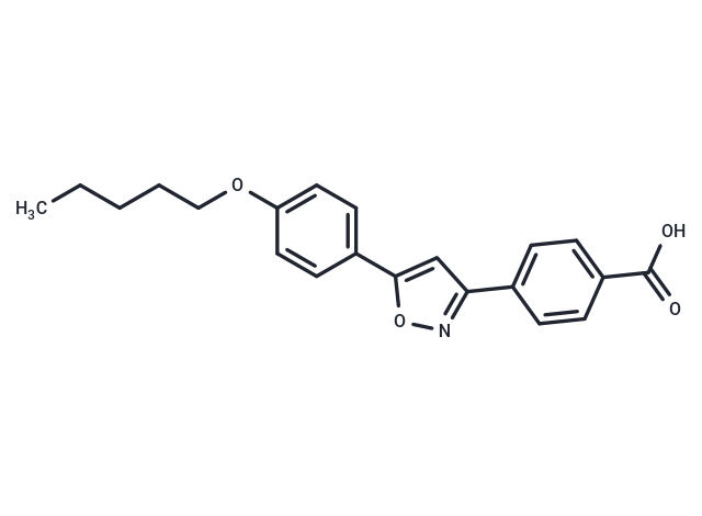 化合物 4-(5-(4-(Pentyloxy)phenyl)isoxazol-3-yl)benzoic acid|T66639|TargetMol