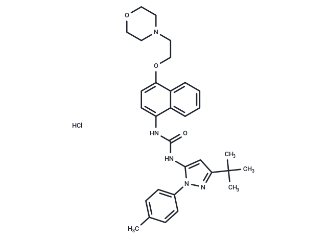 化合物 Doramapimod HCl|T71058|TargetMol