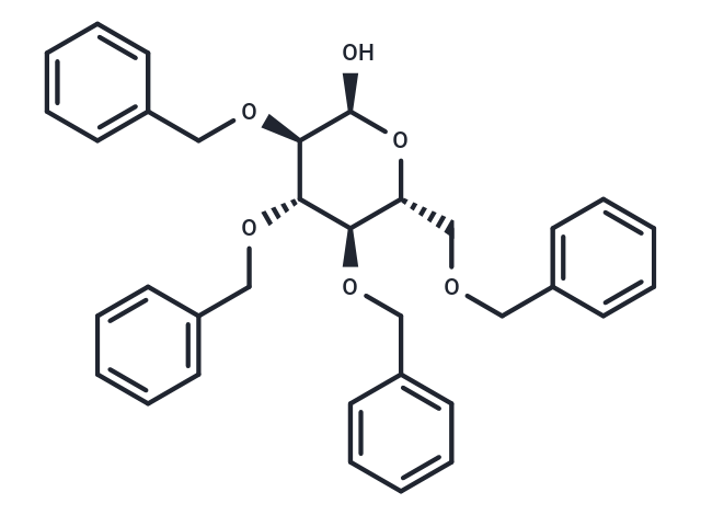 化合物 (2S,3R,4S,5R,6R)-3,4,5-Tris(benzyloxy)-6-((benzyloxy)methyl)tetrahydro-2H-pyran-2-ol|T67292|TargetMol