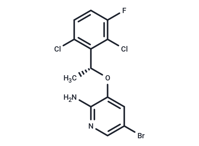 化合物 (R)-5-Bromo-3-(1-(2,6-dichloro-3-fluorophenyl)ethoxy)pyridin-2-amine|T66279|TargetMol