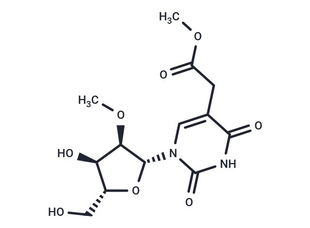 化合物 5-(Methoxycarbonyl)methyl-2’-O-Methyl uridine (2-OMe-MCM5U)|TNU0041|TargetMol