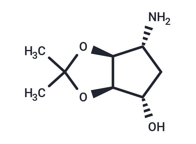 化合物 (3aR,4S,6R,6aS)-6-Amino-2,2-dimethyltetrahydro-3aH-cyclopenta[d][1,3]dioxol-4-ol|T66384|TargetMol