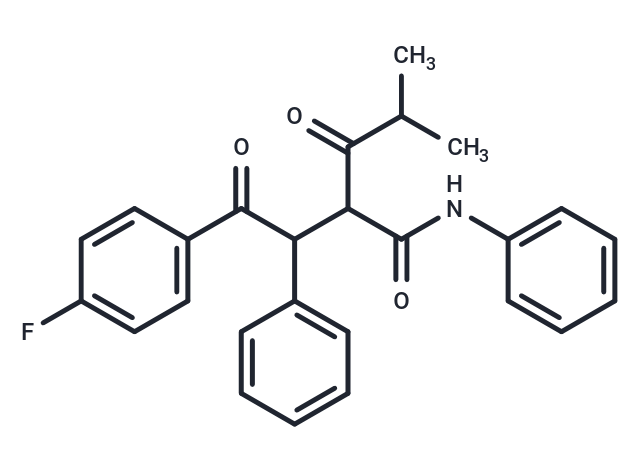 化合物 2-(2-(4-Fluorophenyl)-2-oxo-1-phenylethyl)-4-methyl-3-oxo-N-phenylpentanamide|T65728|TargetMol