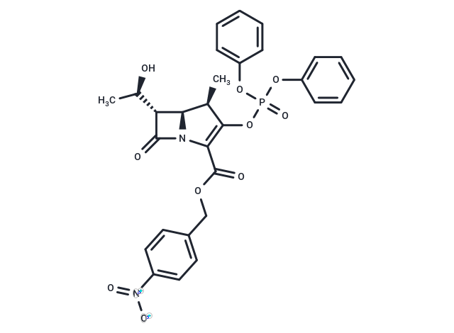 化合物 (4R,5R,6S)-4-Nitrobenzyl 3-((diphenoxyphosphoryl)oxy)-6-((R)-1-hydroxyethyl)-4-methyl-7-oxo-1-azabicyclo[3.2.0]hept-2-ene-2-carboxylate|T66253|TargetMol