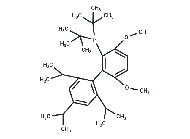 化合物 Di-tert-butyl(2',4',6'-triisopropyl-3,6-dimethoxy-[1,1'-biphenyl]-2-yl)phosphine|T66183|TargetMol