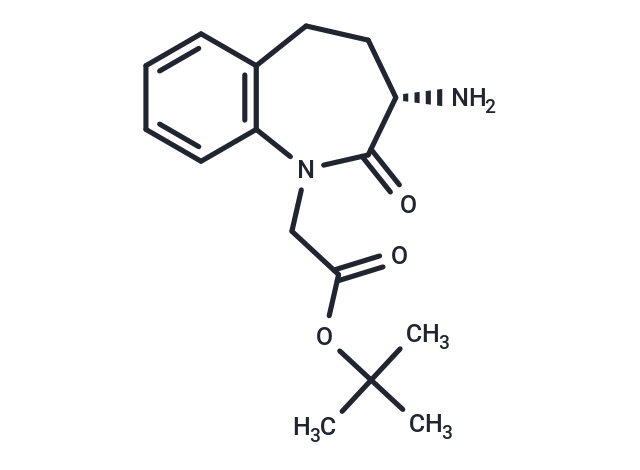 化合物 (S)-tert-Butyl 2-(3-amino-2-oxo-2,3,4,5-tetrahydro-1H-benzo[b]azepin-1-yl)acetate|T65674|TargetMol