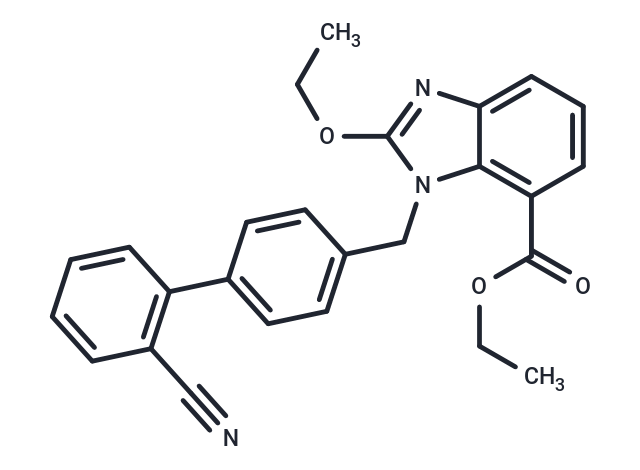 化合物 Ethyl 1-((2'-cyano-[1,1'-biphenyl]-4-yl)methyl)-2-ethoxy-1H-benzo[d]imidazole-7-carboxylate|T65738|TargetMol