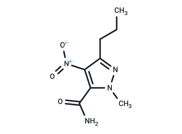 化合物 1-Methyl-4-nitro-3-propyl-(1H)-pyrazole-5-carboxamide|T65742|TargetMol