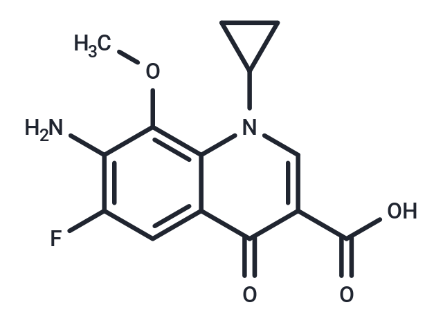 化合物 7-Amino-1-cyclopropyl-6-fluoro-8-methoxy-4-oxo-1,4-dihydroquinoline-3-carboxylic acid|T67151|TargetMol