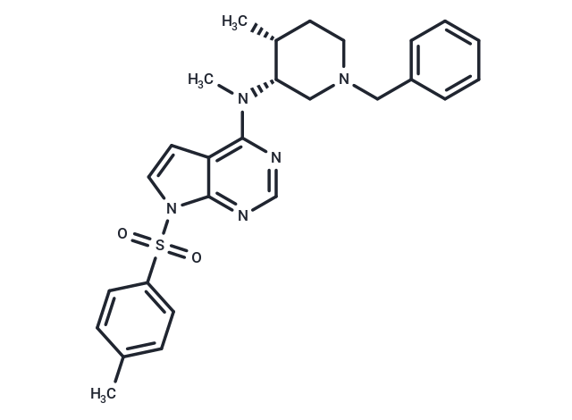 化合物 N-((3R,4R)-1-Benzyl-4-methylpiperidin-3-yl)-N-methyl-7-tosyl-7H-pyrrolo[2,3-d]pyrimidin-4-amine|T67192|TargetMol