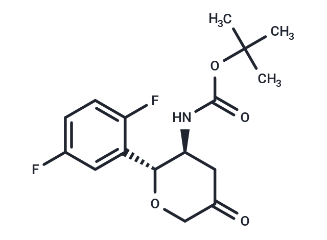 化合物 tert-Butyl ((2R,3S)-2-(2,5-difluorophenyl)-5-oxotetrahydro-2H-pyran-3-yl)carbamate|T66457|TargetMol