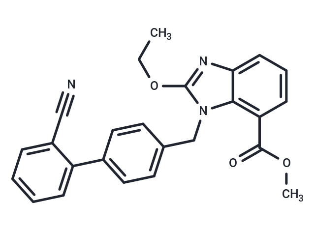 化合物 Methyl 1-((2'-cyano-[1,1'-biphenyl]-4-yl)methyl)-2-ethoxy-1H-benzo[d]imidazole-7-carboxylate|T67129|TargetMol