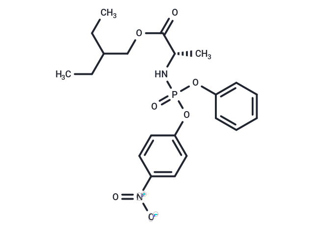 化合物 (S)-2-Ethylbutyl 2-(((S)-(4-nitrophenoxy)(phenoxy)phosphoryl)amino)propanoate|T64602|TargetMol