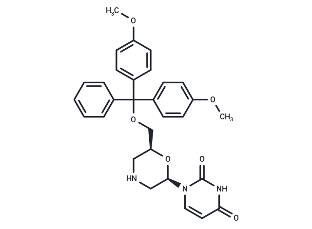 化合物 7’-O-(4,4’-Dimethoxytrityloxy)morpholino ? uracil|TNU1446|TargetMol