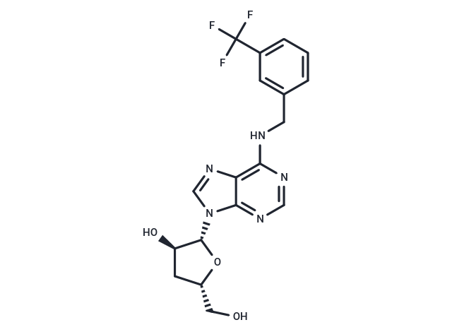 化合物 N6-(3-Trifluoromethylbenzyl)-3’-deoxyadenosine|TNU0468|TargetMol