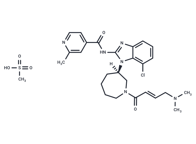 化合物 Nazartinib mesylate|T11156L|TargetMol