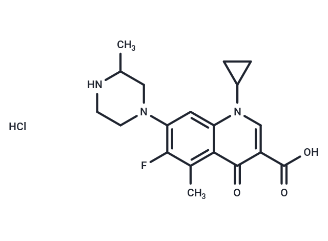 化合物 Grepafloxacin Hydrochloride|T31996|TargetMol