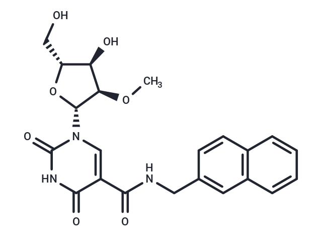 化合物 5-Naphthyl-beta-methylaminocarbony-2’-O-methyl-uridine|TNU0011|TargetMol