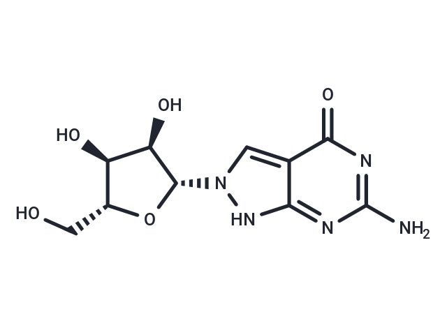 化合物 6-Amino-2,5-dihydro-2-(b-D-ribofuranosyl)-4H-pyrazolo[3,4-d]pyrimidin-4-one|TNU0322|TargetMol