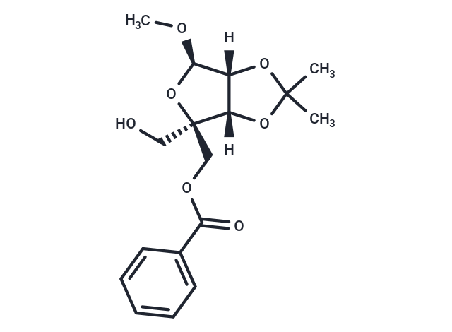 化合物 5-O-Benzoyl-4-C-hydroxymethyl-2,3-O-isopropylidene-1-O-methyl-beta-D-ribofuranose|TNU1195|TargetMol