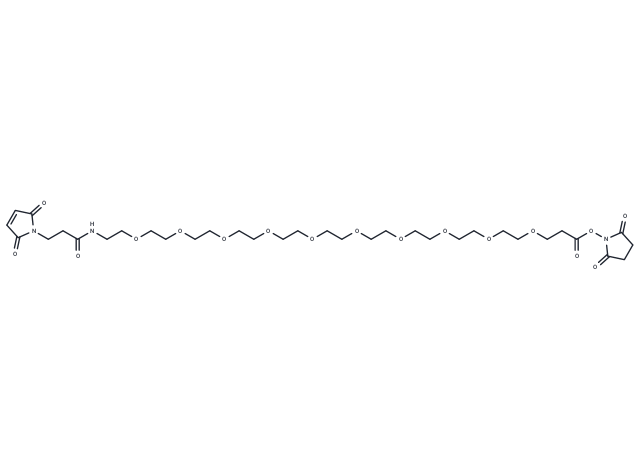 化合物 Mal-amido-PEG10-C2-?NHS ester|T18235|TargetMol