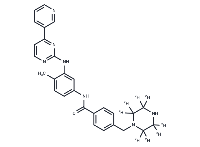 化合物 N-Desmethyl imatinib-d8|T19451|TargetMol