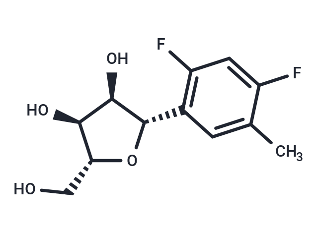 化合物 (1S)-1,4-Anhydro-1-C-(2,4-difluoro-5-methylphenyl)-D-ribitol|TNU0293|TargetMol