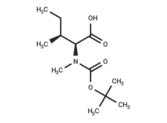 化合物 (2S,3S)-2-((tert-Butoxycarbonyl)(methyl)amino)-3-methylpentanoic acid|T66796|TargetMol