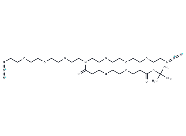 化合物 N-(Boc-PEG2)-N-bis(PEG3-azide)|T18400|TargetMol