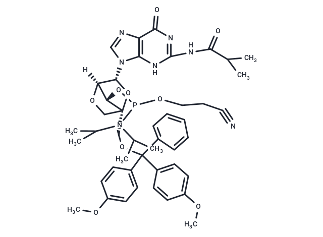 化合物 DMTr-LNA-G(iBu)-3’-CED-phosphoramidite|TNU1314|TargetMol