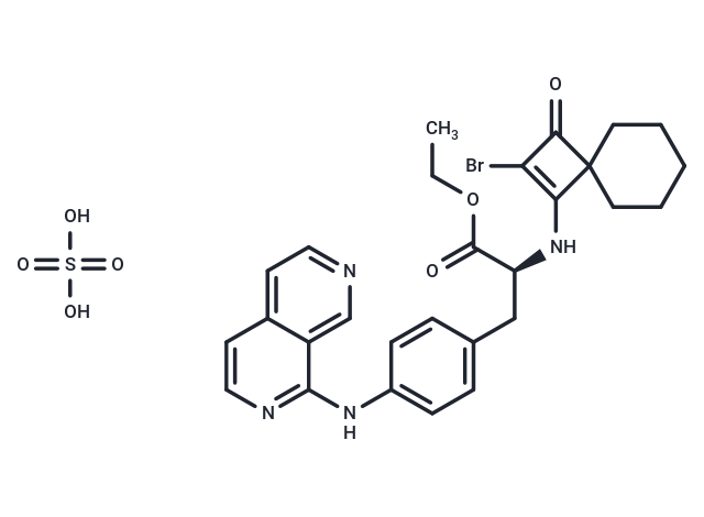 化合物 Zaurategrast ethyl ester sulfate|T13388|TargetMol