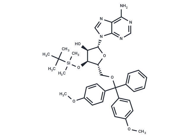 化合物 5’-O-(4,4’-Dimethoxytrityl)-3’-O-t-butyldimethylsilyl adenosine|TNU0601|TargetMol