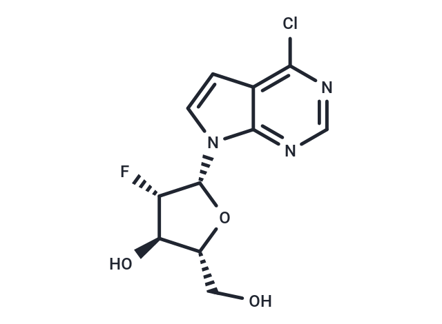 化合物 4-Chloro-7-(2-deoxy-2-fluoro-beta-D-arabinofuranosyl)-7H-pyrrolo[2.3-d]pyrimidine|TNU0055|TargetMol