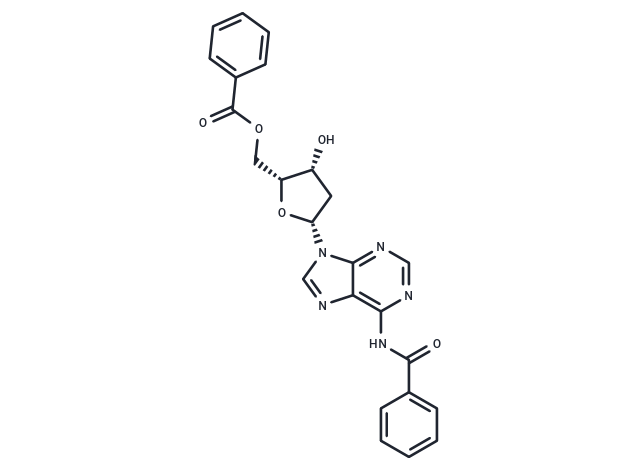 化合物 9-(5’-O-Benzoyl-N4-benzoyl-2-deoxy-beta-D-threo-pentofuranosyl)adenine|TNU1300|TargetMol