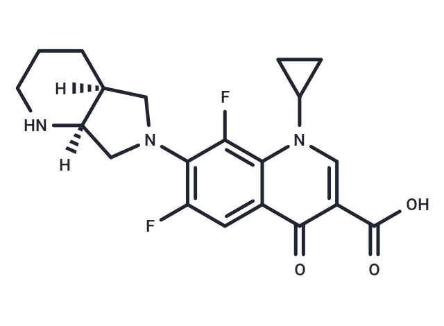 化合物 1-Cyclopropyl-6,8-difluoro-7-((4aS,7aS)-hexahydro-1H-pyrrolo[3,4-b]pyridin-6(2H)-yl)-4-oxo-1,4-dihydroquinoline-3-carboxylic acid|T66337|TargetMol