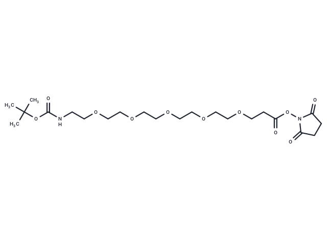 化合物 Boc-N-PEG5-C2-NHS ester|T14732|TargetMol