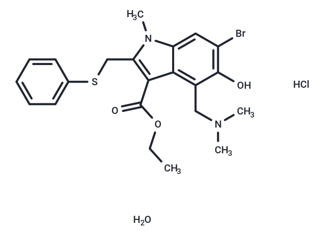 化合物 Umifenovir hydrochloride monohydrate|T68493|TargetMol