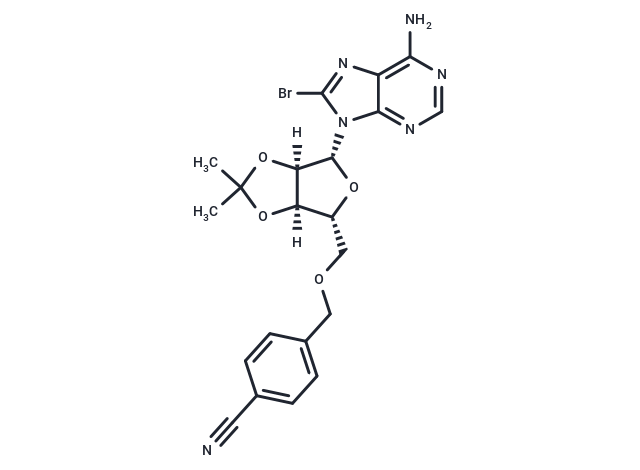 化合物 8-Bromo-5’-O-(4-cyanobenzyl)-2’,3’-O-isopropylidene adenosine|TNU0746|TargetMol