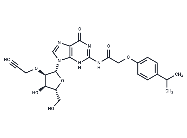 化合物 N2-(Isopropylphenoxyacetyl)-2’-O-propargylguanosine|TNU0918|TargetMol